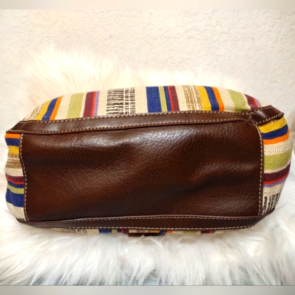 Vintage Relic Round Handle Striped Purse. - Picture 5 of 10